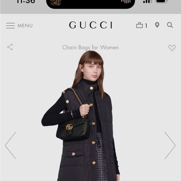 Gucci GG Pink Medium Marmont Shoulder Bag - Picture 6 of 7